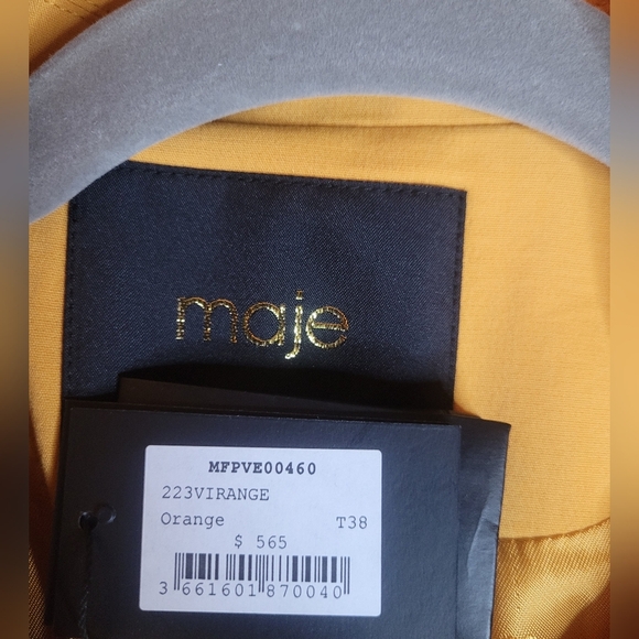 MAGE Women's Orange Blazer. MSRP $565 - Picture 10 of 12